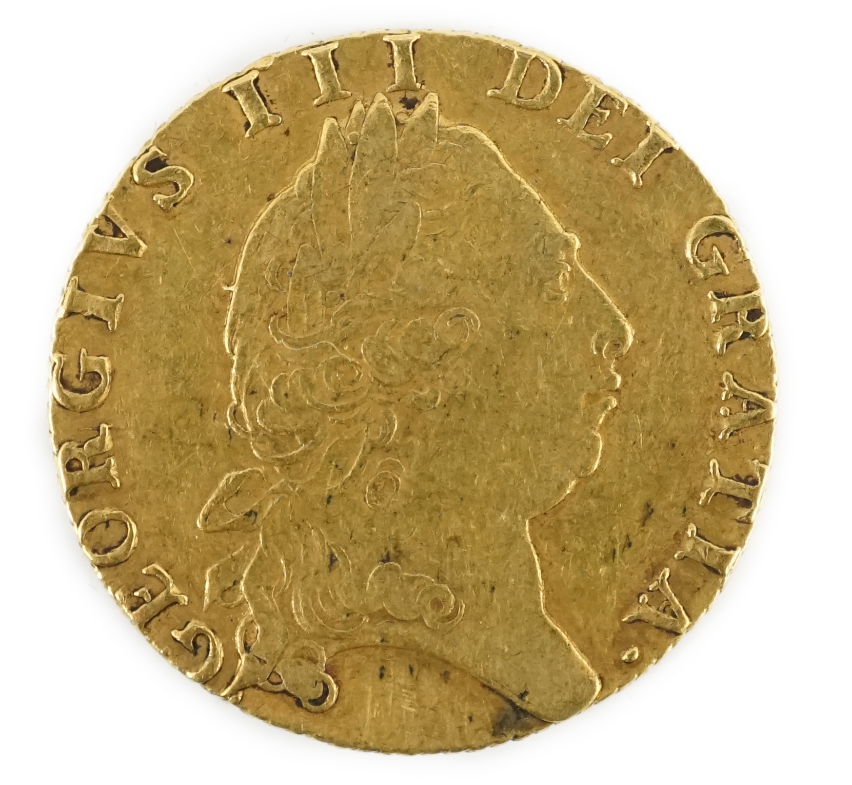 A George III gold spade guinea, 1794, VF